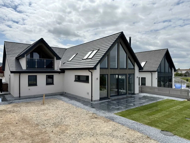 Silver Birch slatted cladding