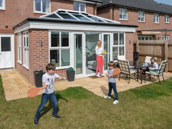 Glass Roof Orangery with Patio Doors