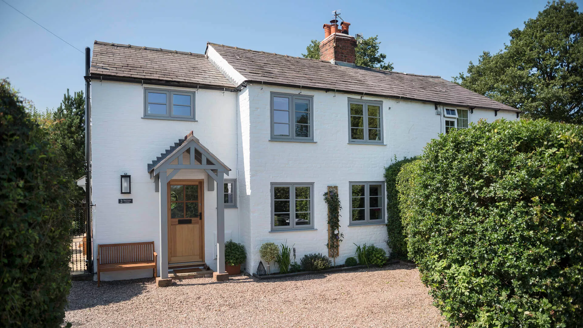 Grey Envisage flush windows on an East Anglian home