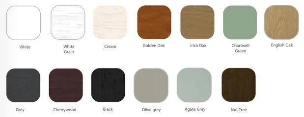 Sliding sash window colour range