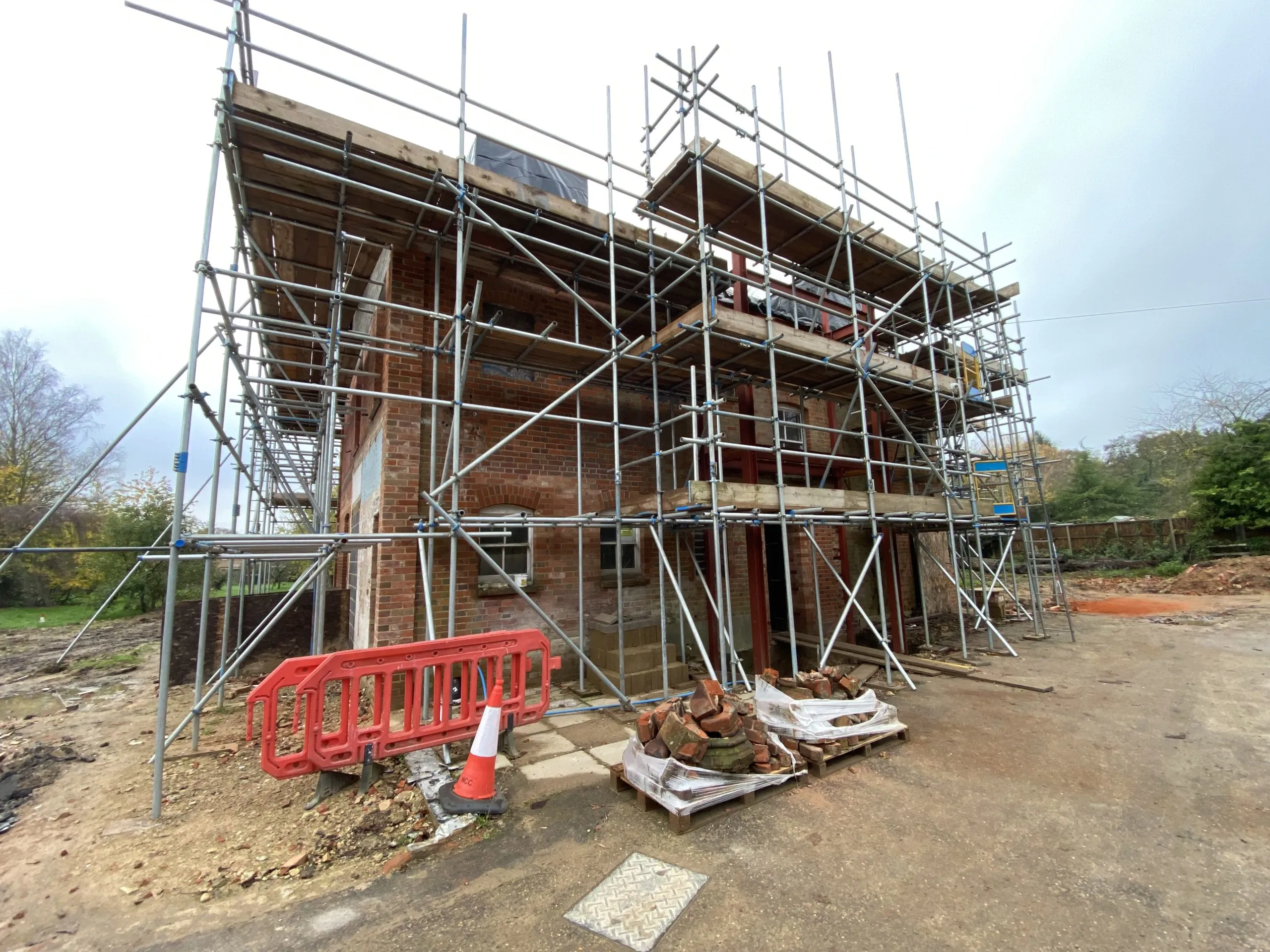 Front-left elevation of period property in Norfolk prior to window and façade upgrades.